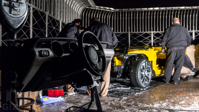 Illustration for article titled Ford Built A Mustang On Top Of The Empire State Building Last Night